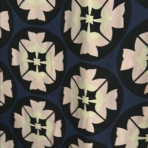 Diane Von Furstenberg Floral Navy and Cream Dress